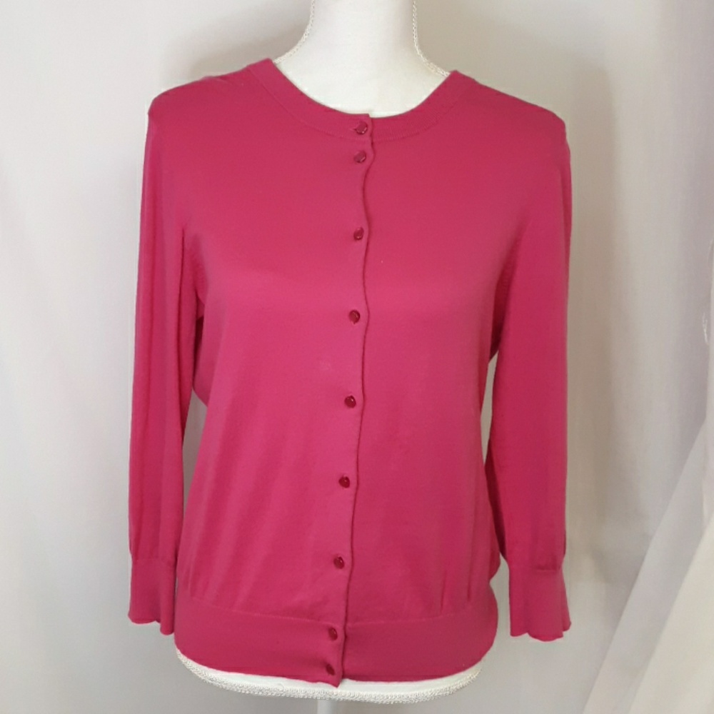 J. Crew Pink Cardigan Size Large